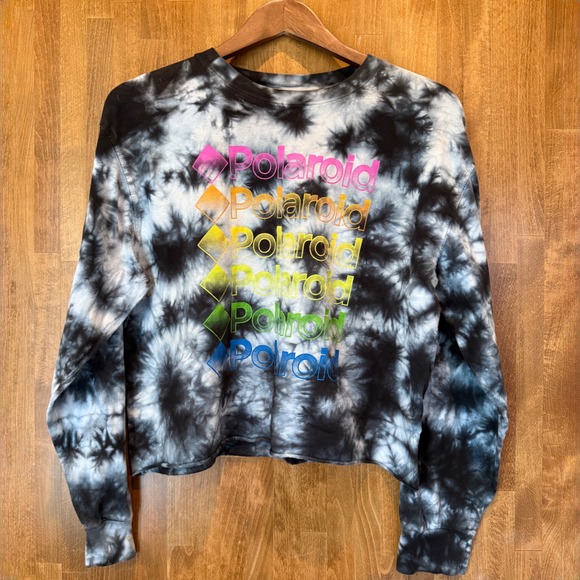 Polaroid Tie Dye Graphic Crew Neck Long Sleeve Sweatshirt XXL - Picture 1 of 2